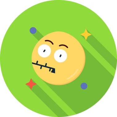 Beyaz arka planda büyük bir gülümsemesi olan yeşil bir uzaylının vektör çizimi