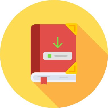 kitap düz vektör simgesi