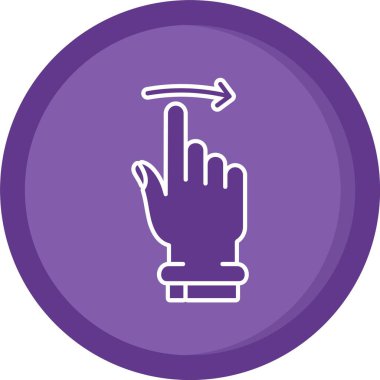 Benzersiz el dokunuşu vektör simgesi