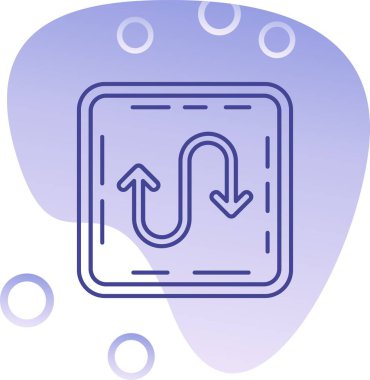 Yol işaretinin vektör simgesi