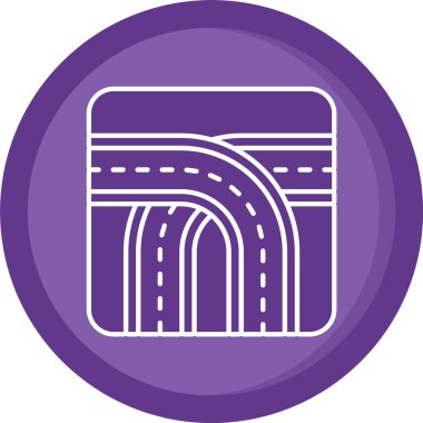 Yol simgesi, vektör illüstrasyonu