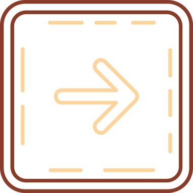 Sağ ok simgesi vektör illüstrasyon tasarımı