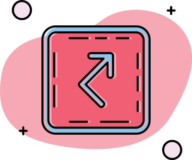 Vektör evrensel simgesi Trendy bakmak.