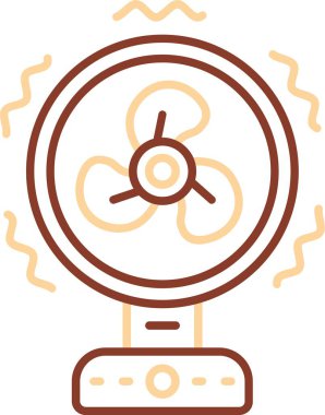 Hayran hayran ikonu. Taslak fan fan fan vektör rengi düz izole