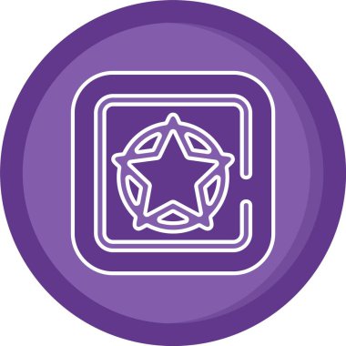 Eşsiz Yıldız Vektör Satırı Simgesi