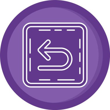 Yol işareti simgesinin vektör illüstrasyonu