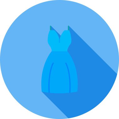 Güzel kadın elbise kabartma vektör simgesi