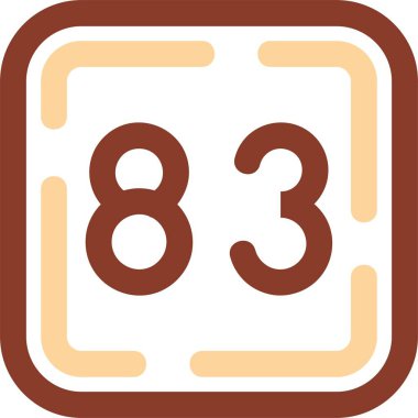 Beyaz arkaplanda kare şeklinde altı numara