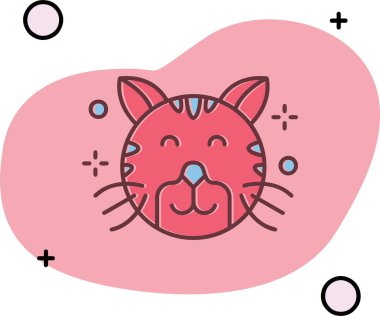Kedi simge tasarlamak vektör