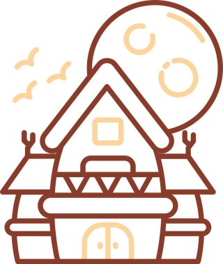 Ev. Web simgesi basit illüstrasyon