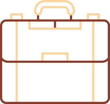 Bavul. Web simgesi basit illüstrasyon