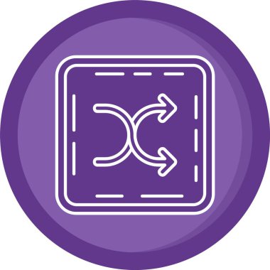 güzel yön ok çizgisi vektör simgesi