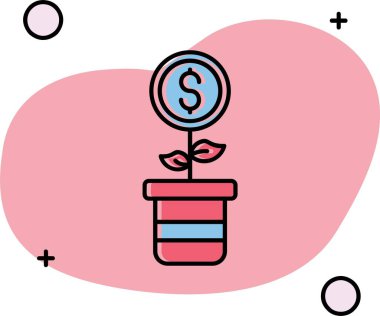 Dolar. Web simgesi basit tasarım