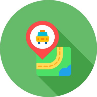 gps navigasyon haritası simgesi