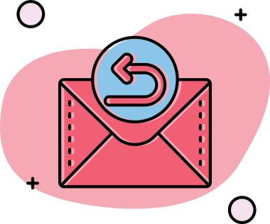 Mesaj, mesaj simgesi. vektör illüstrasyonu