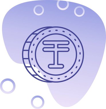 Mavi ve beyaz bir ikonun vektör illüstrasyonu