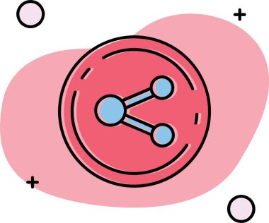 Benzersiz molekül yapı vektörü simgesi