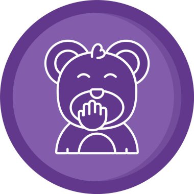 Yüz simgesi olan emojinin vektör illüstrasyonu