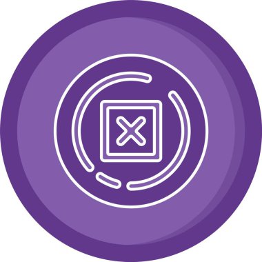 benzersiz daire çizgisi vektör simgesi yok