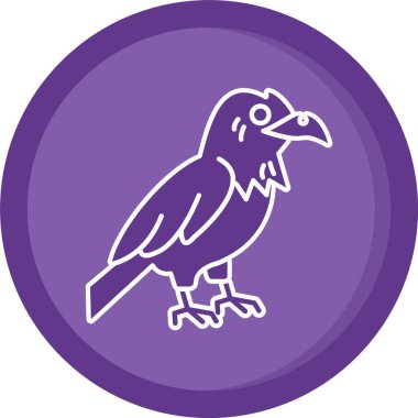 kuş simgesi vektör illüstrasyonu