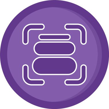 Eşsiz demir vektör çizgisi simgesi