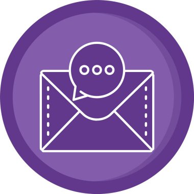 mesaj vektörü simgesi modern basit vektör illüstrasyonu, kişisel ileti ve mobil