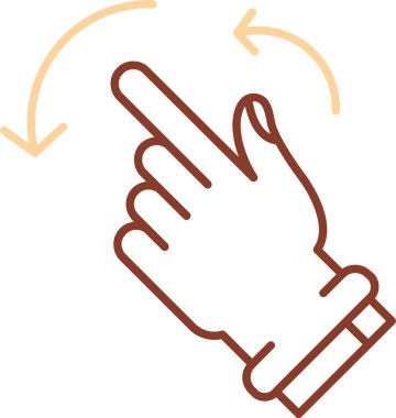 Bir el simgesinin vektör illüstrasyonu