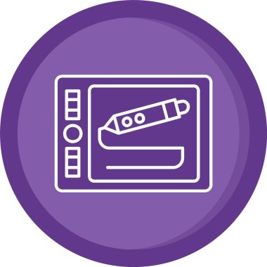 Eşsiz elektronik makine vektör çizgisi simgesi