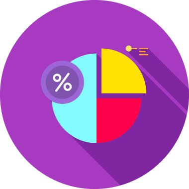 Pasta çizelgesi. vektör simgesi