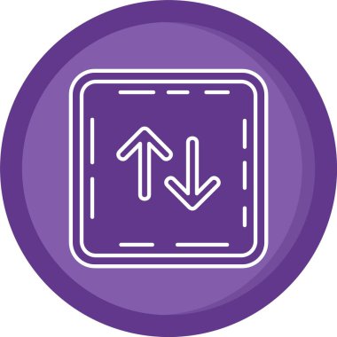 ok sol yön simgesi doldurulmuş özet biçimi