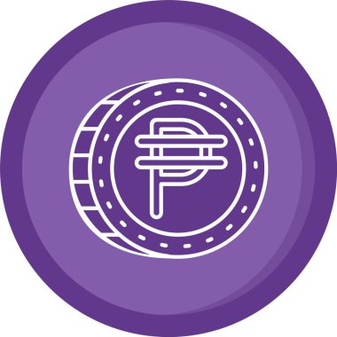 Eşsiz dolar para birimi vektör çizgisi simgesi