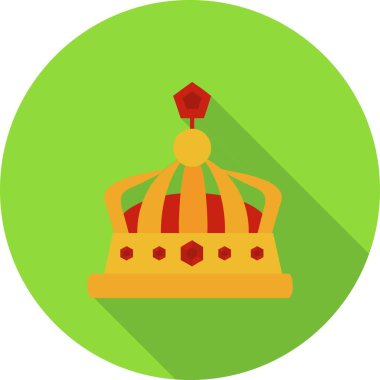 Güzel taç simgesi, düz stil.