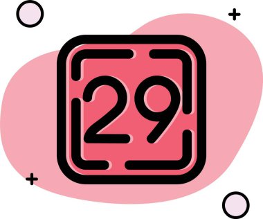 Takvim simgesi, vektör çizimi