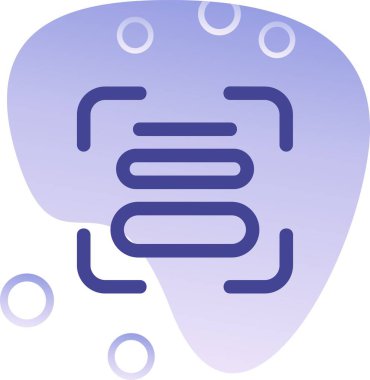 Mavi ve beyaz bir ikonun vektör illüstrasyonu