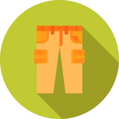 pantolon yassı ikon vektör işareti