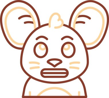 Tatlı çizgi film tavşanının vektör çizimi