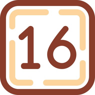 18 tarih simgesi, vektör illüstrasyonu