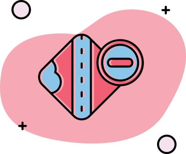 kalp ve saat ikonu. vektör illüstrasyonu