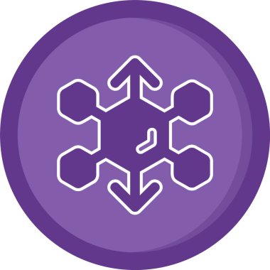 güzel kar tanesi vektör çizgisi simgesi