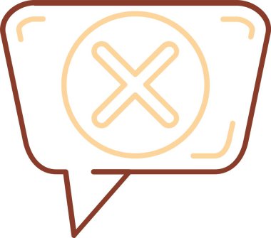 Bir çapraz simgenin vektör illüstrasyonu