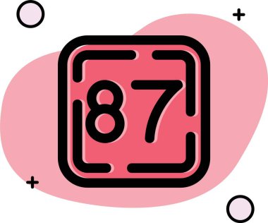 Bir takvim simgesinin vektör illüstrasyonu