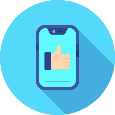 Bir cep telefonu simgesinin vektör illüstrasyonu