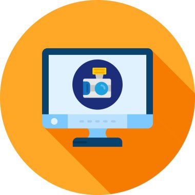 bilgisayar faresi düz daire vektör deseni