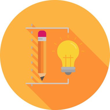 kalem düz ikon vektör simgesi