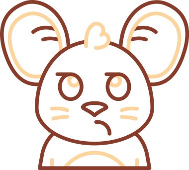 Sevimli tavşan simgesi, taslak biçimi