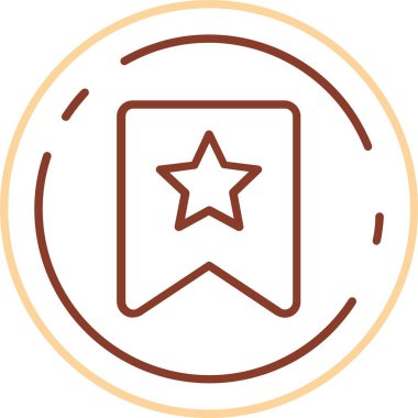 Benzersiz yıldız çizgi daire vektörü simgesi