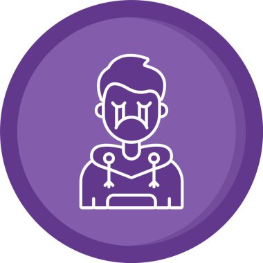 Saç stili olan eşsiz bir adam maske takıyor. 19 yaşında.