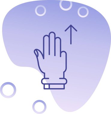 Elinde bir parmak olan el.