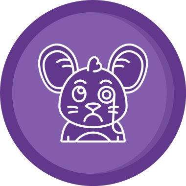 Benzersiz tavşan başı vektör simgesi