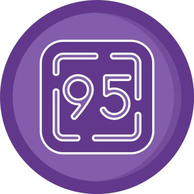 eşsiz numara 6 5 vektör simgesi